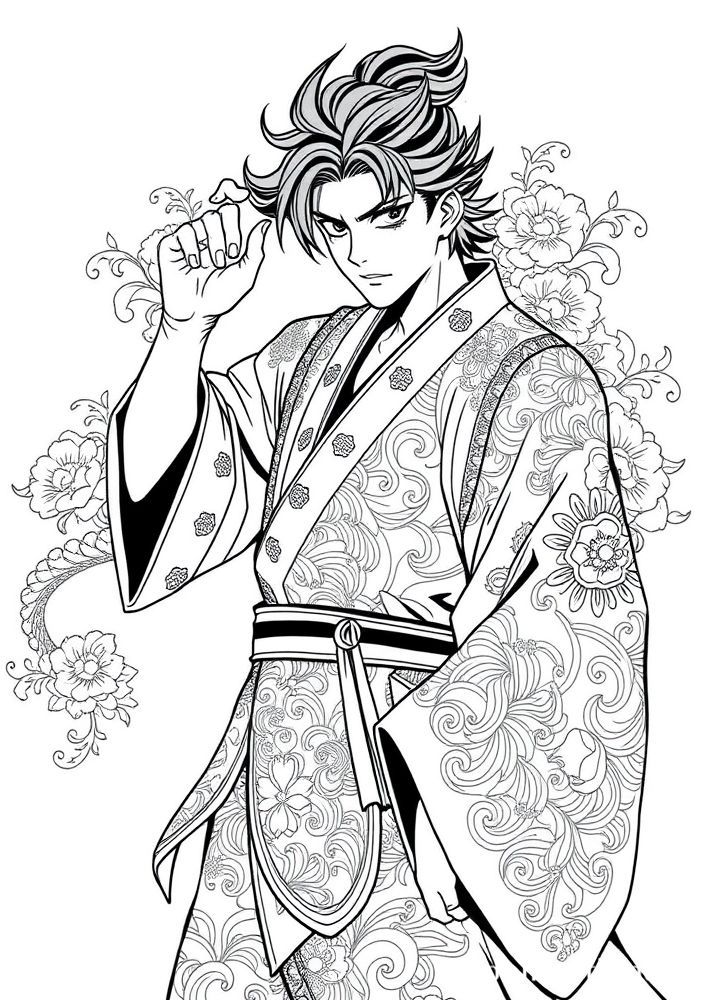 Desenho de Tanjiro Kamado para colorir