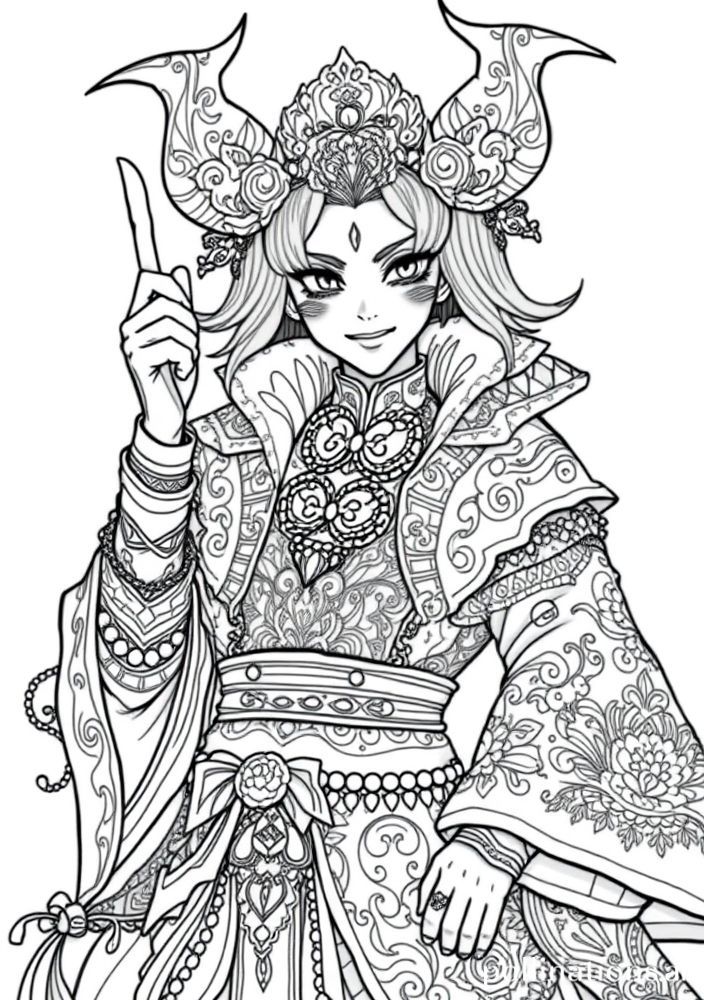 Desenho de Tengen Uzui para colorir