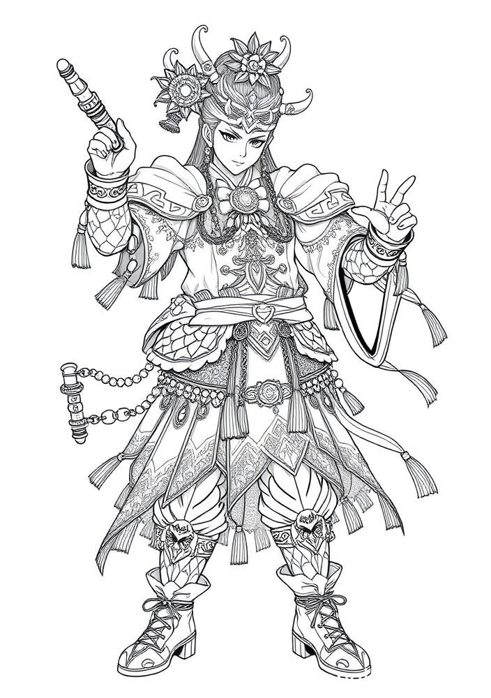 Desenho de Tengen Uzui para colorir