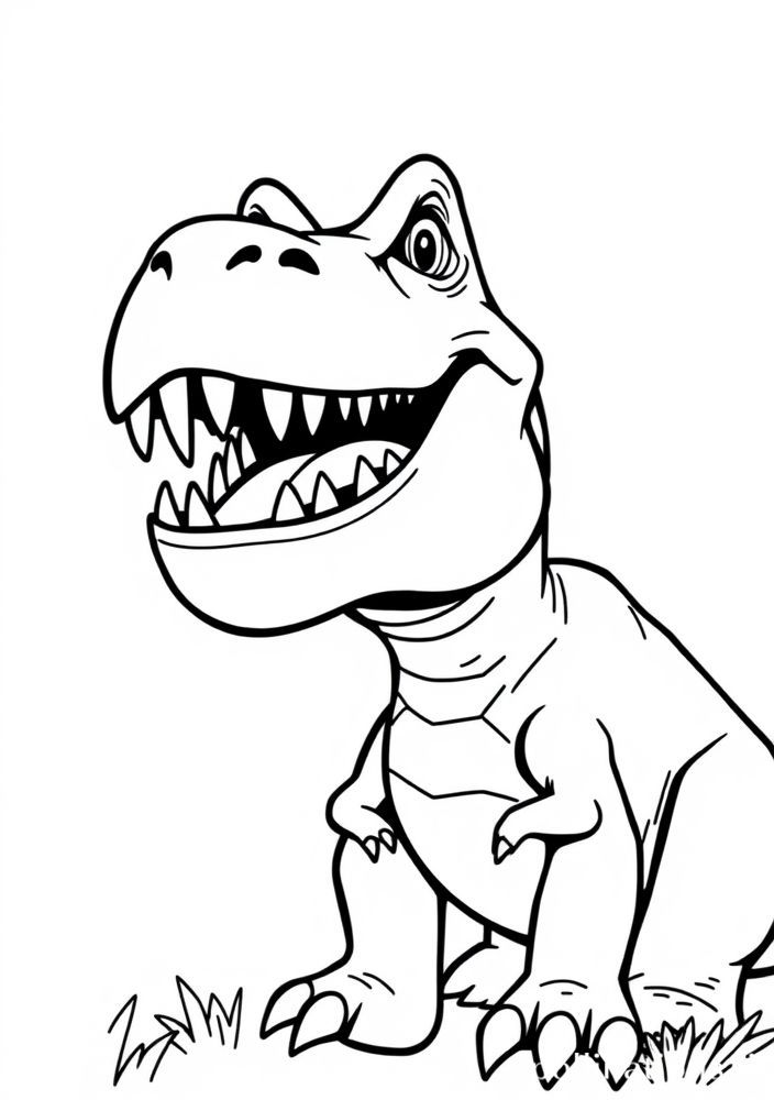 Desenho de Tiranossauro Rex para colorir