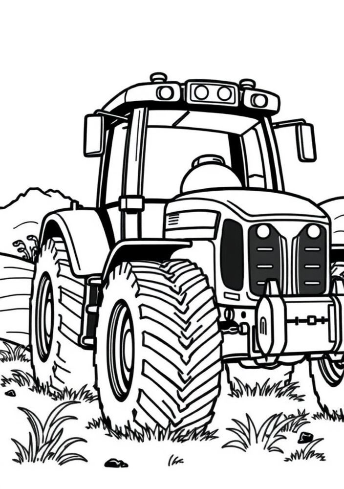 Desenho de Trator para colorir
