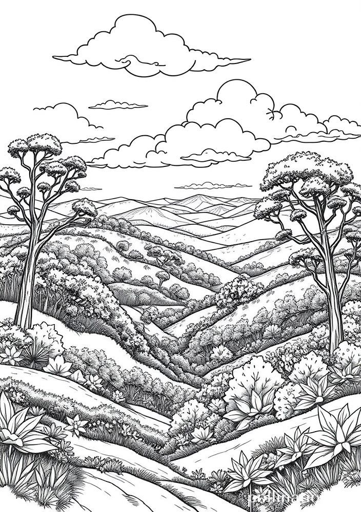 Desenho de Vale Sombreado para colorir