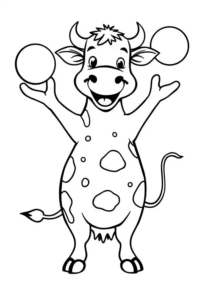 Desenho de Vaquinha de Circo