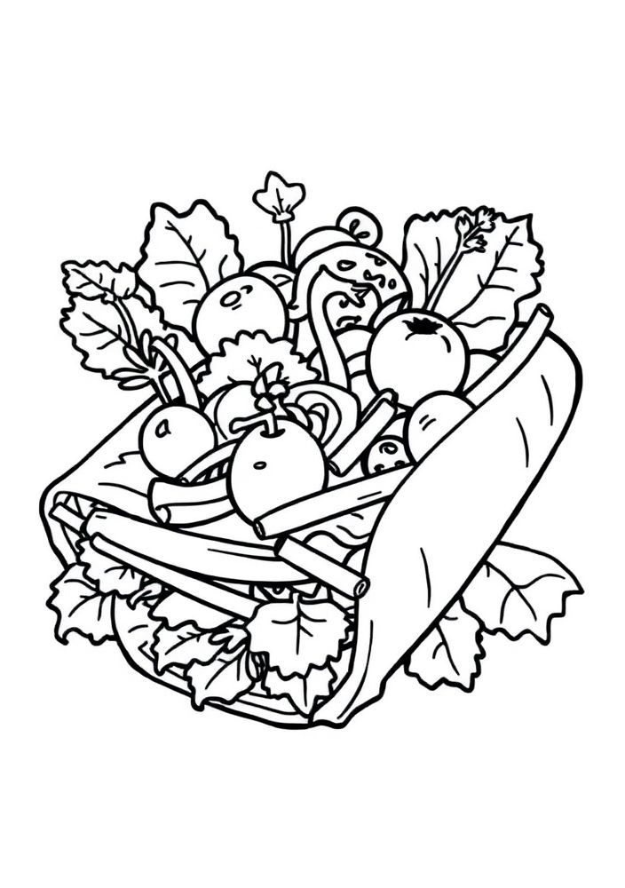 Desenho de Wrap saudável para colorir