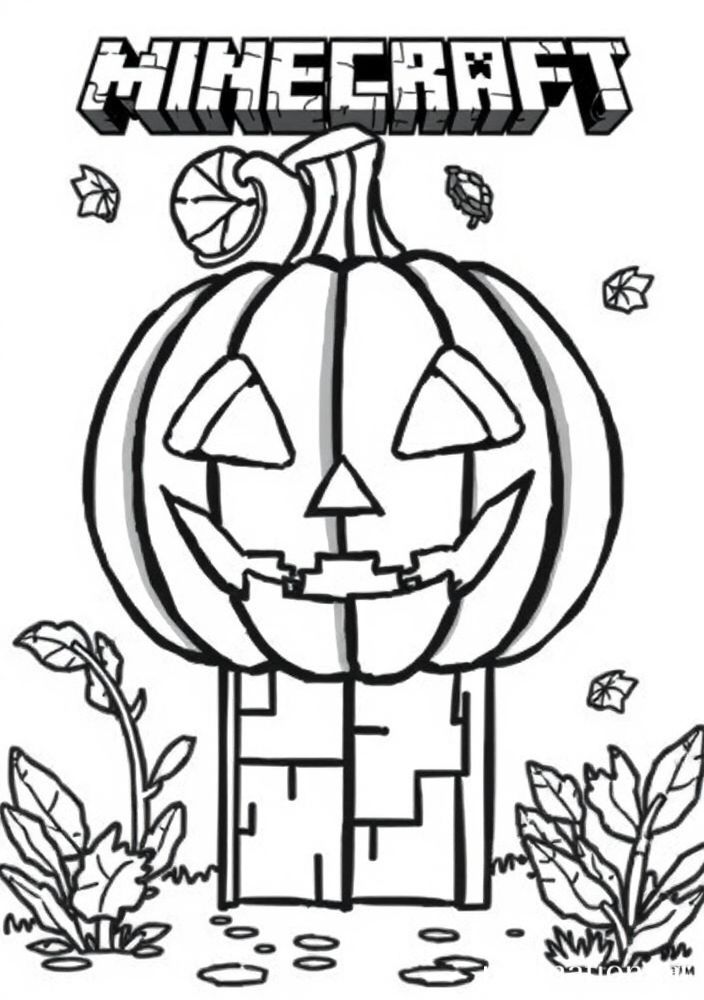 Desenho de abóbora iluminada para colorir