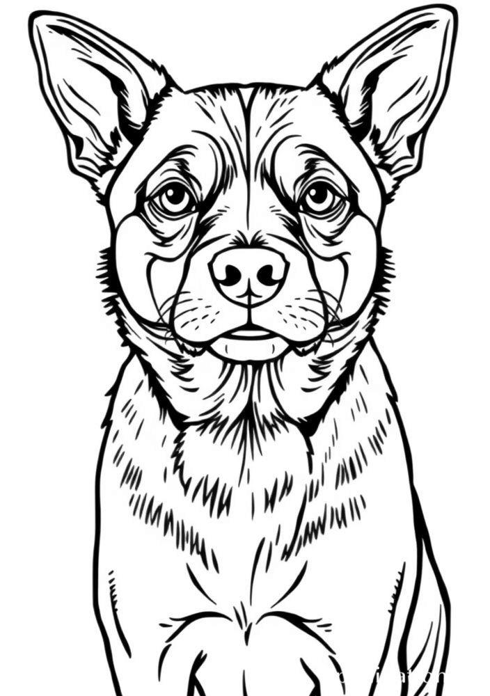 Desenho de cachorro de raças mistas para colorir