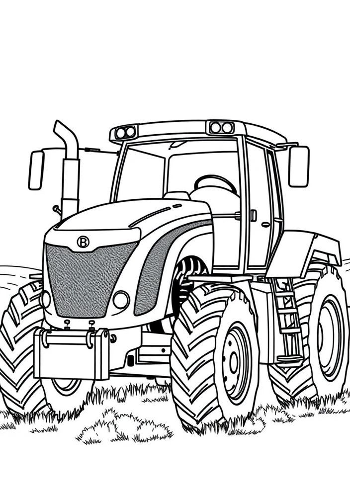 Desenho de caminhão agrícola para colorir