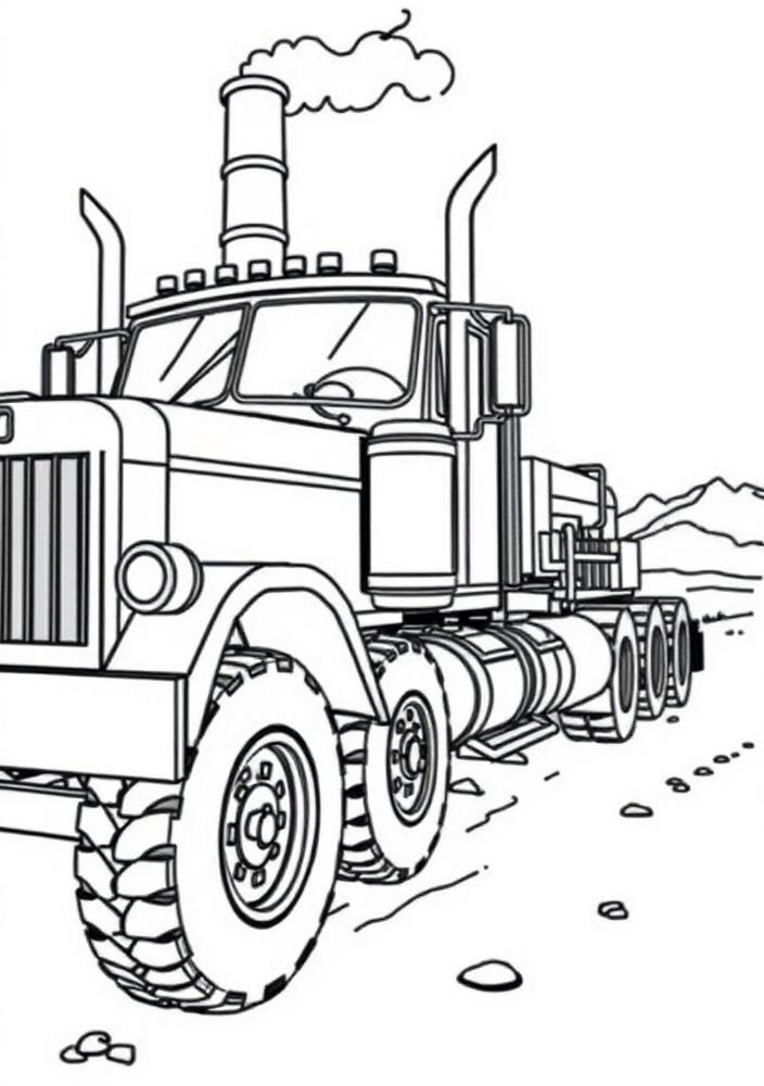 Desenho de caminhão de usina para colorir
