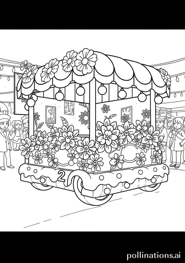 Desenho de carro alegórico para colorir