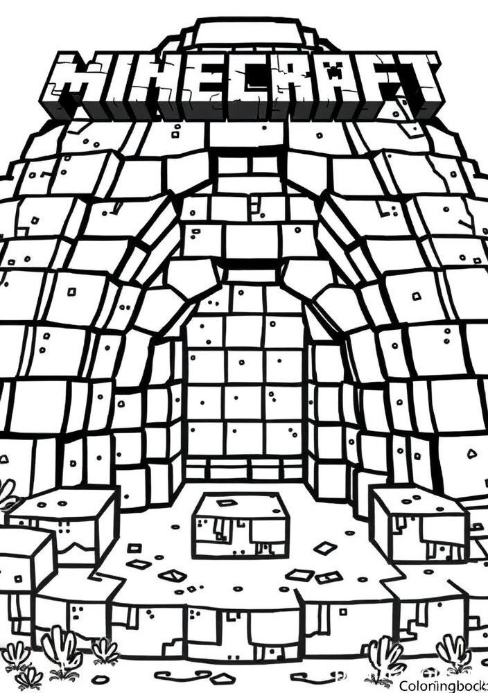 Desenho de iglu para colorir