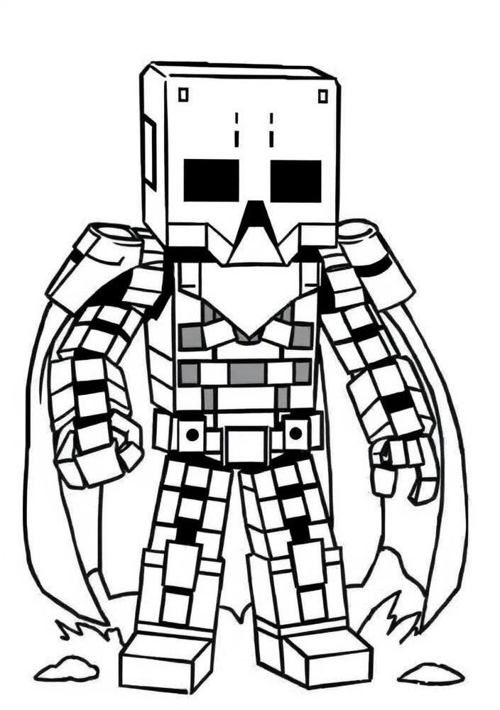 Desenho de um Enderman para colorir