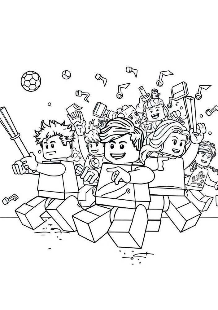 Desenho de um Esporte LEGO para colorir