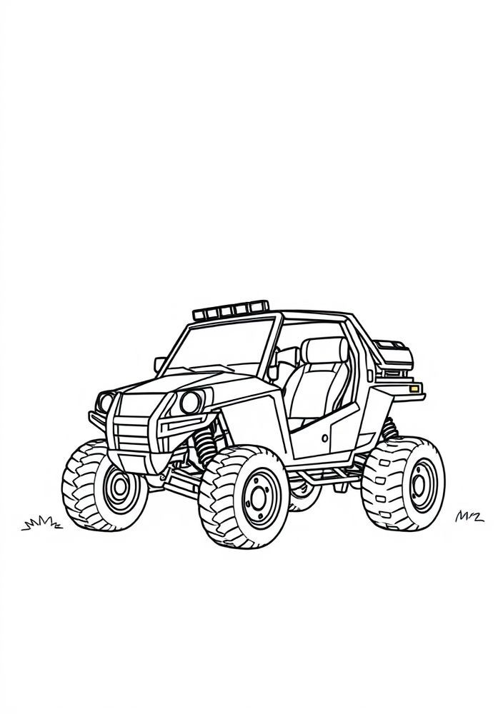 Desenho de um Veículo de Fortnite para colorir