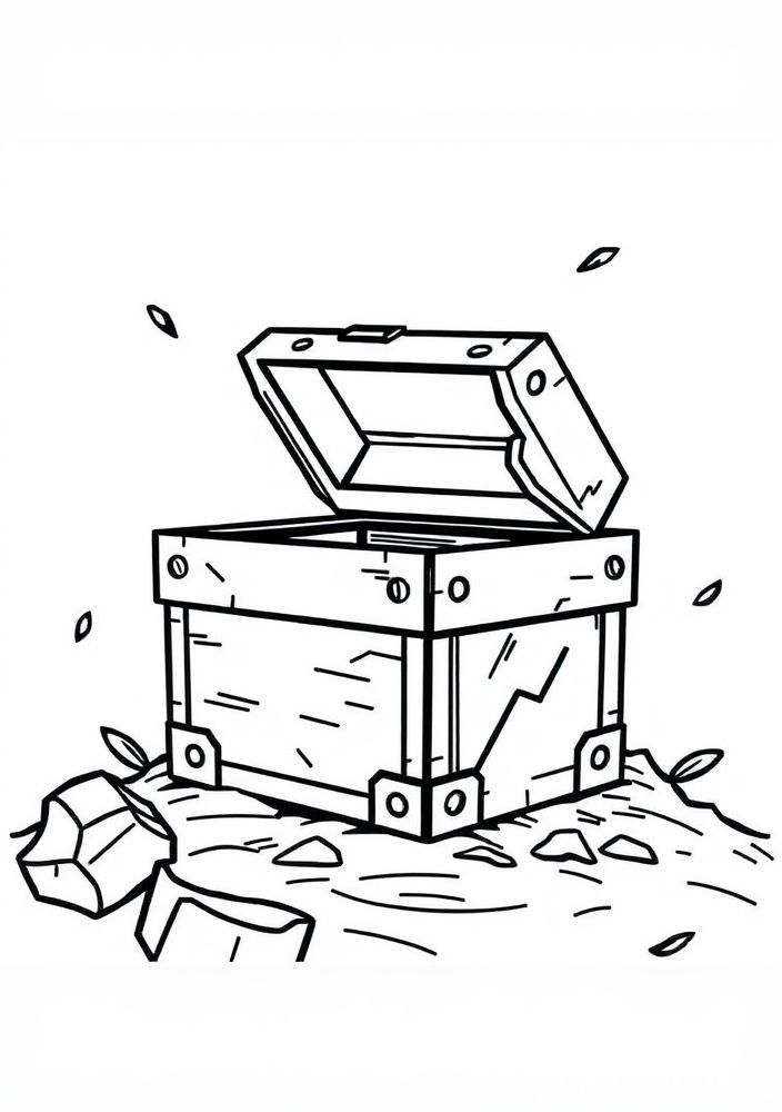 Desenho de um ícone de loot box de Fortnite para colorir