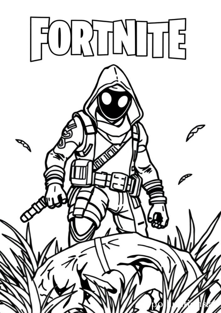 Desenho de uma armadilha de Fortnite para colorir