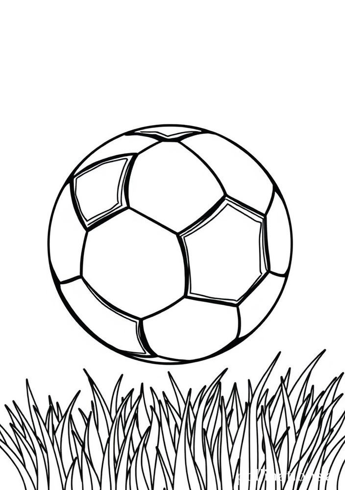 Desenho de uma bola de futebol clássica para colorir