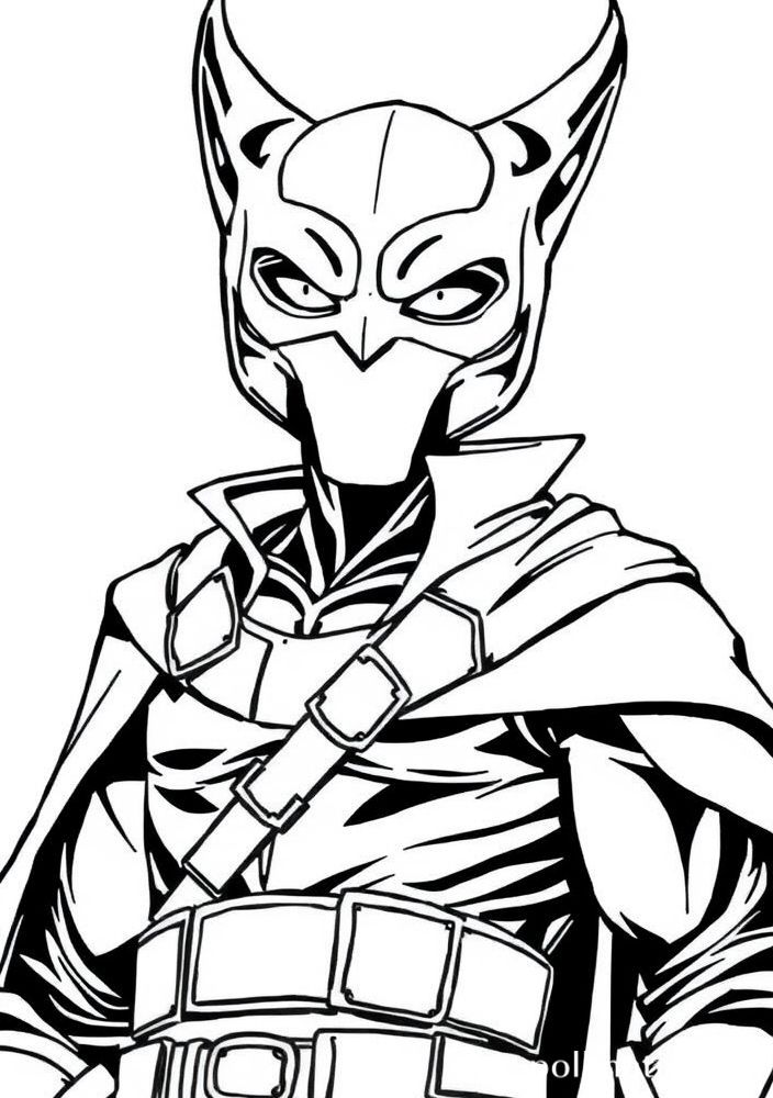 Desenho do Bane como vilão para colorir