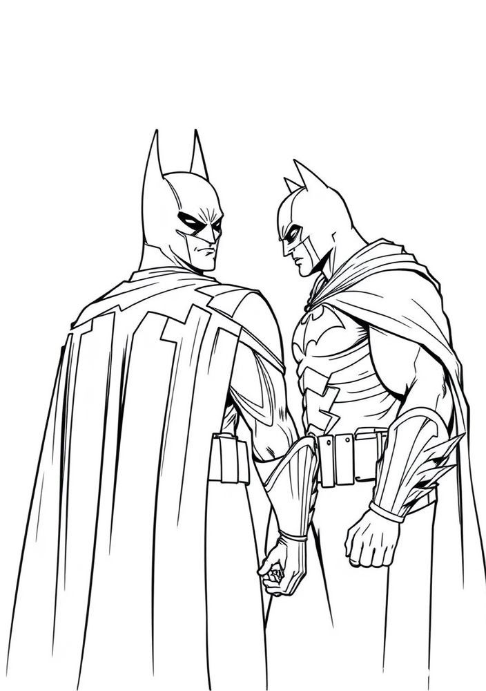 Desenho do Bane enfrentando o Batman para colorir