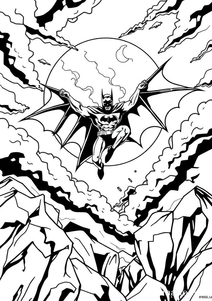 Desenho do Bat-Sinal para colorir