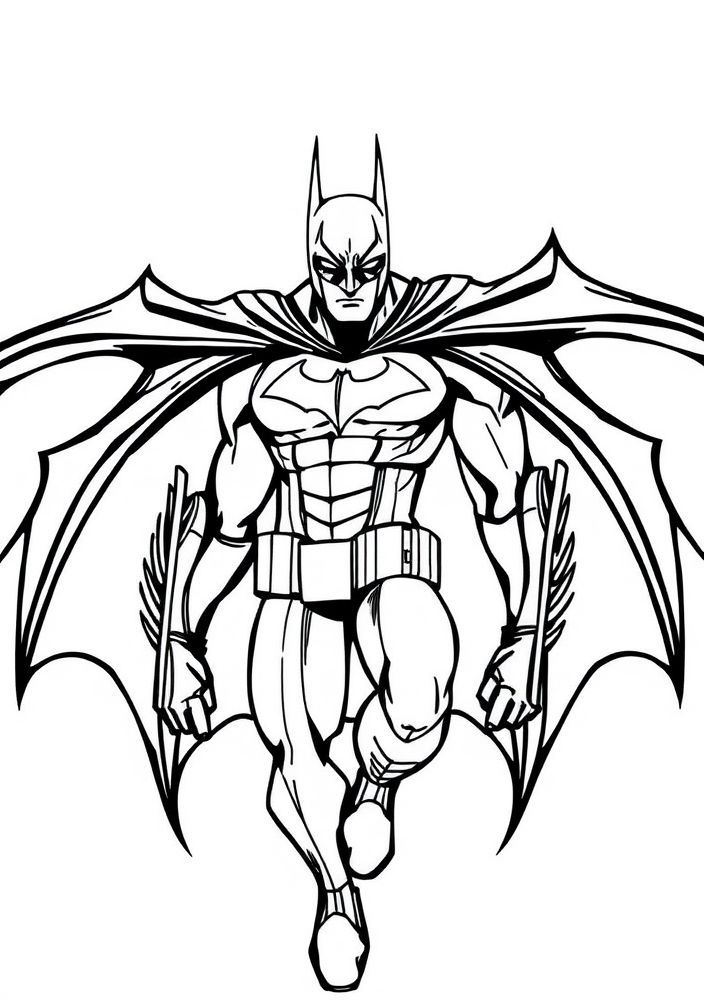 Desenho do Batman em arte abstrata para colorir