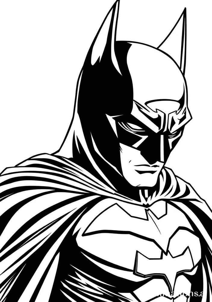Desenho do Batman em modo stealth para colorir