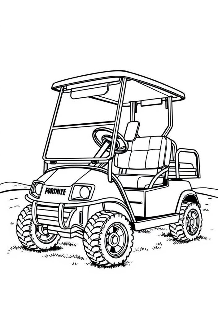 Desenho do Carrinho de Golf do Fortnite para colorir