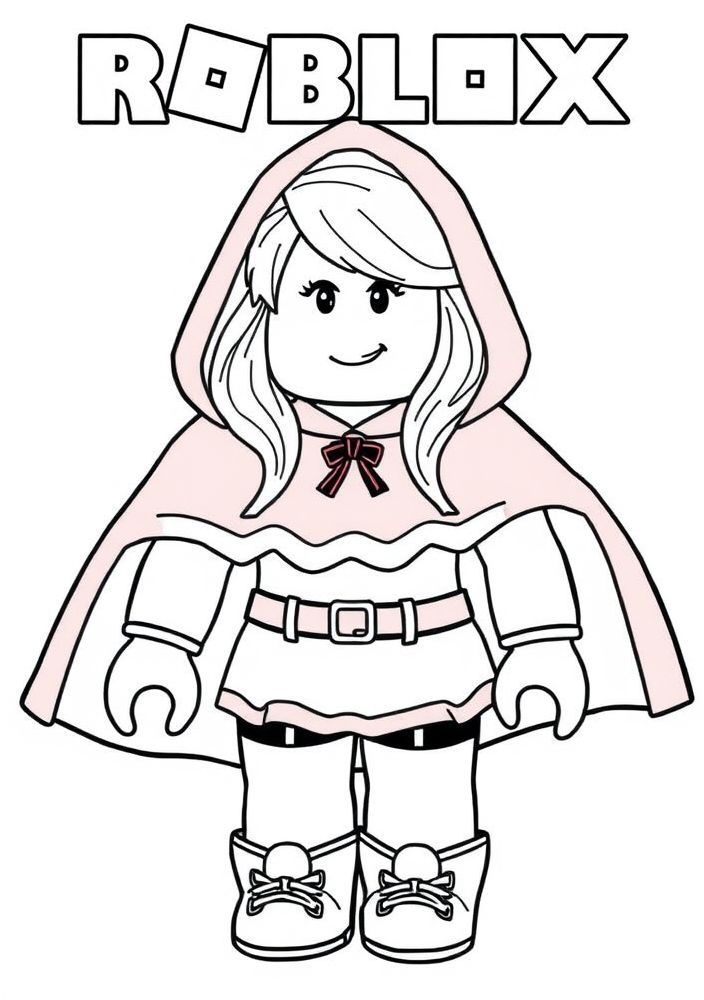 Desenho do Chapeuzinho Vermelho Roblox para colorir