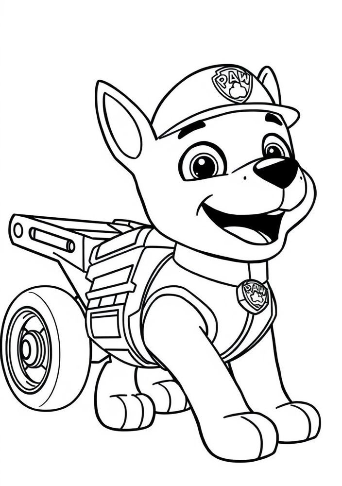 Desenho do Chase, o Pastor Alemão da Patrulha Canina para colorir