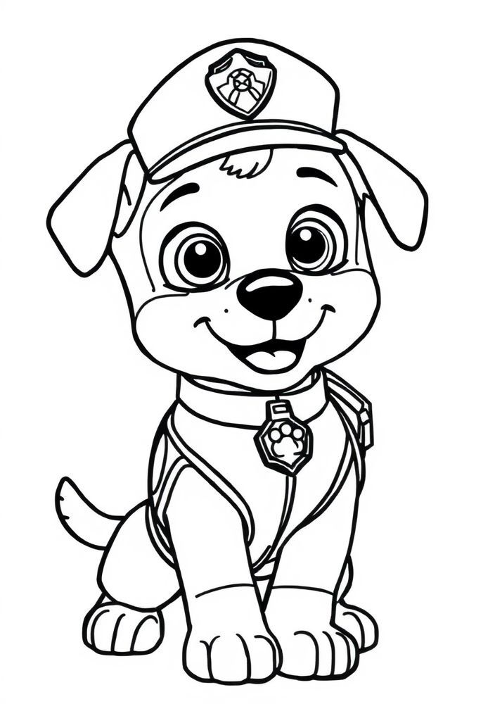 Desenho do Chase, o policial, para colorir
