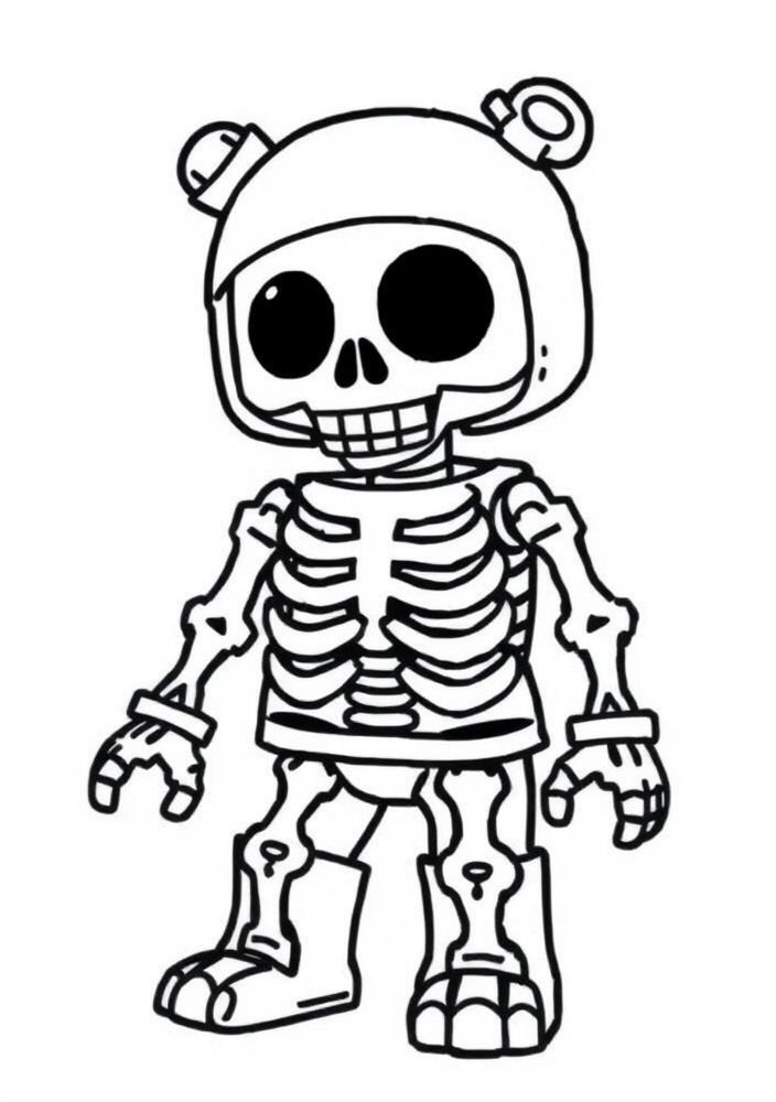 Desenho do Esqueleto Roblox para colorir