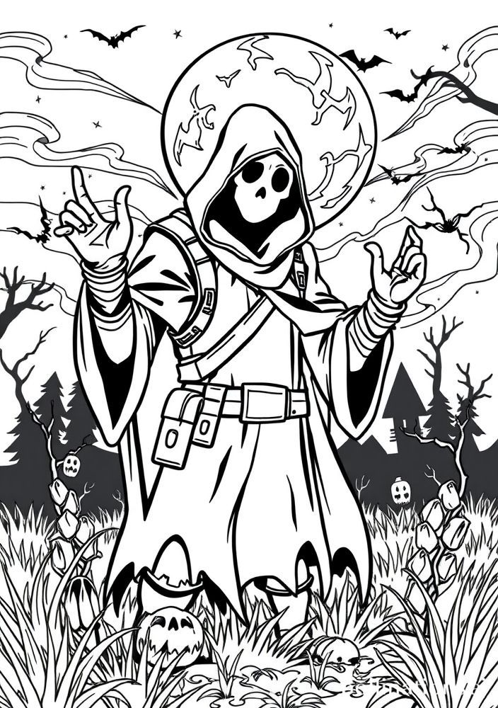 Desenho do Fantasma de Fortnite para colorir