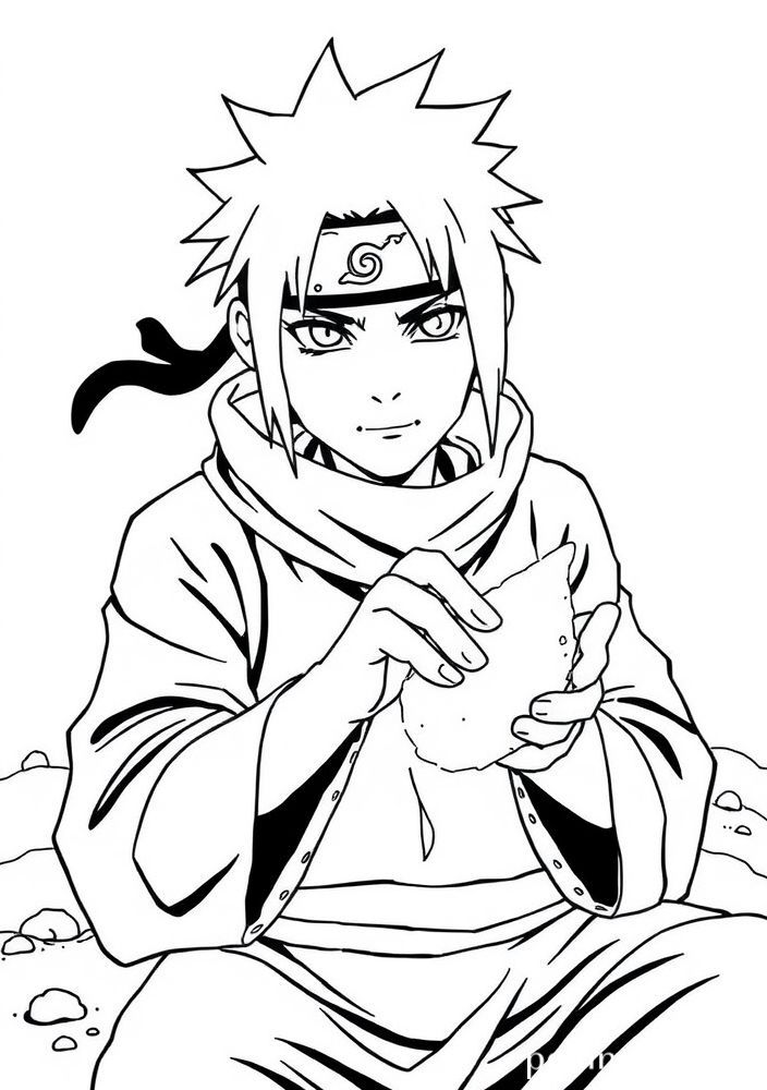 Desenho do Gaara para colorir