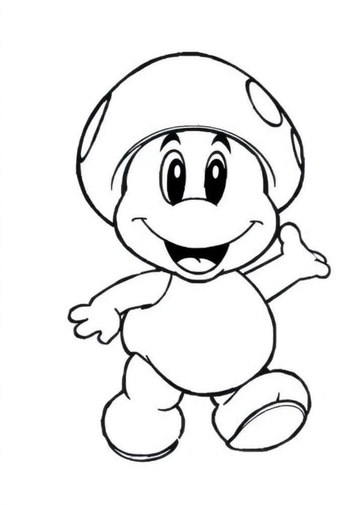 Desenho do Goomba em sua pose característica para colorir