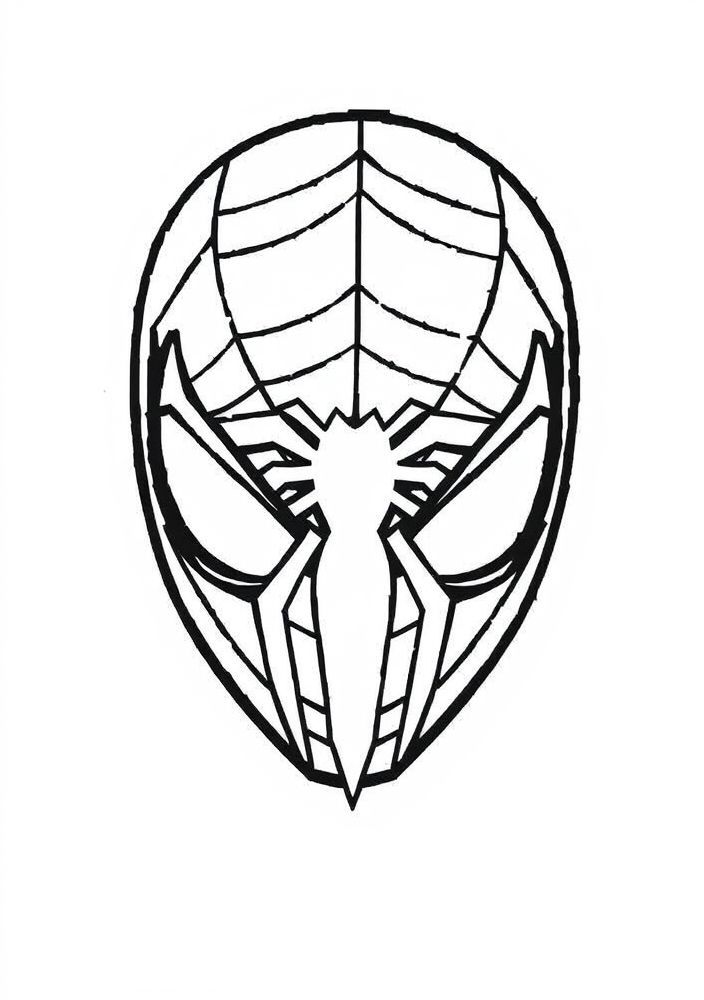 Desenho do Homem Aranha e seu logo para colorir