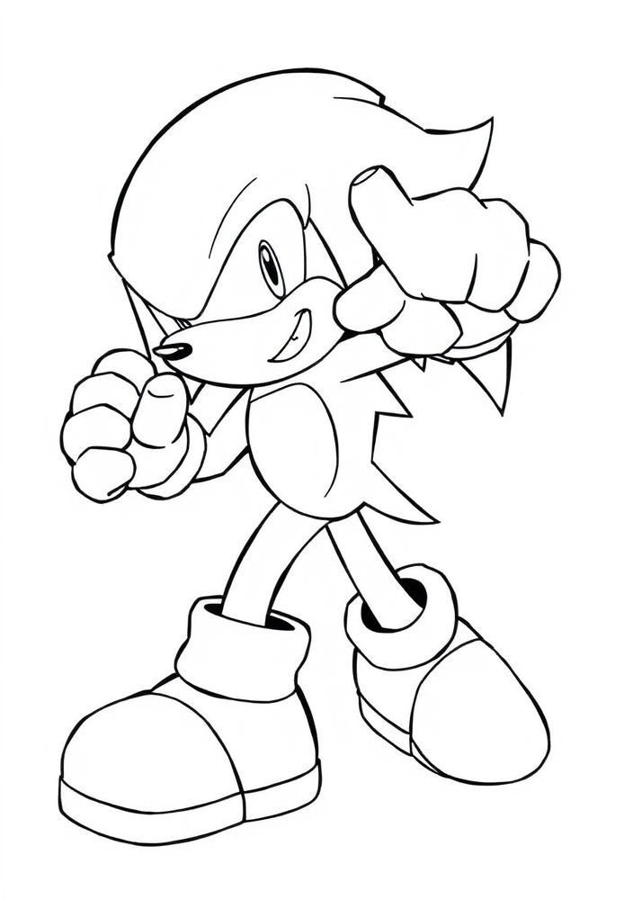 Desenho do Knuckles em pose de luta