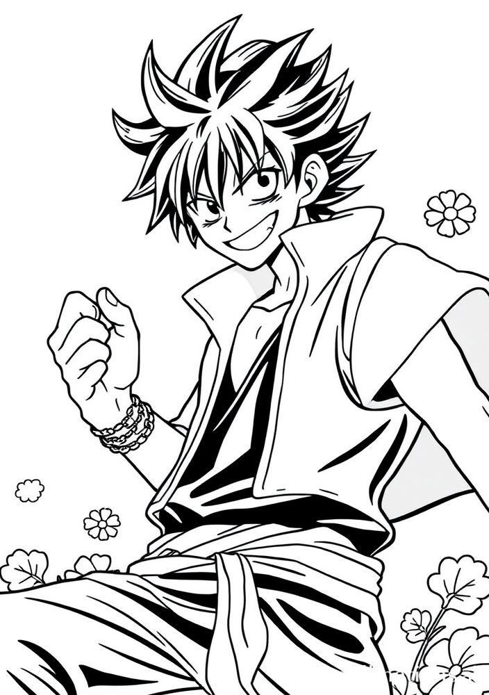 Desenho do Luffy com o Zorro para colorir