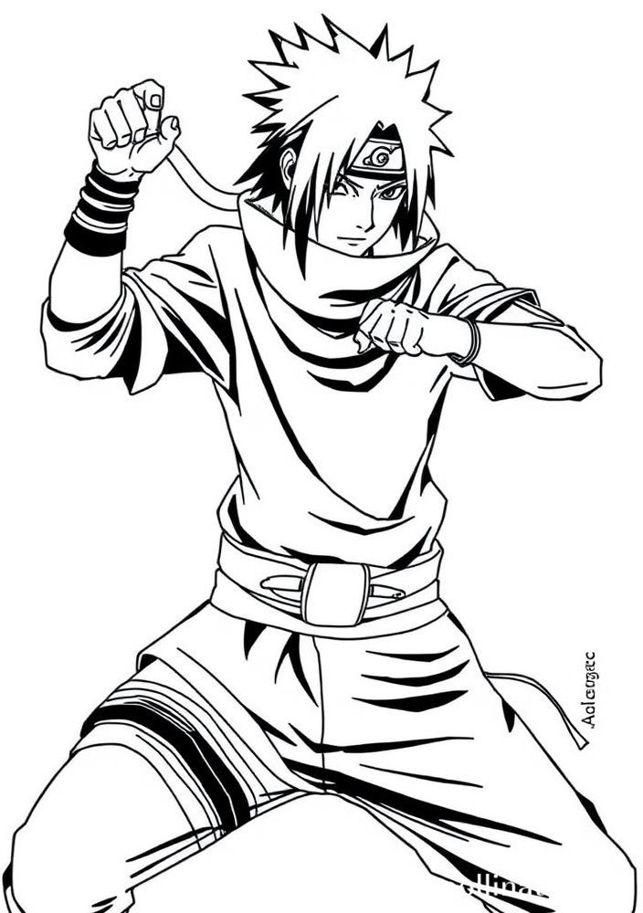Desenho do Madara Uchiha para colorir