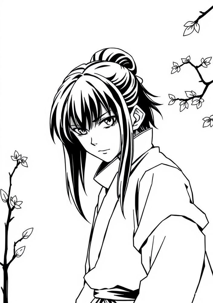 Desenho do Neji Hyuga para colorir