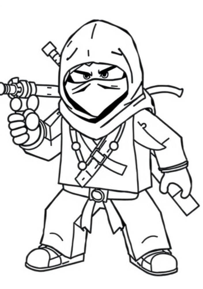 Desenho do Ninja Roblox para colorir