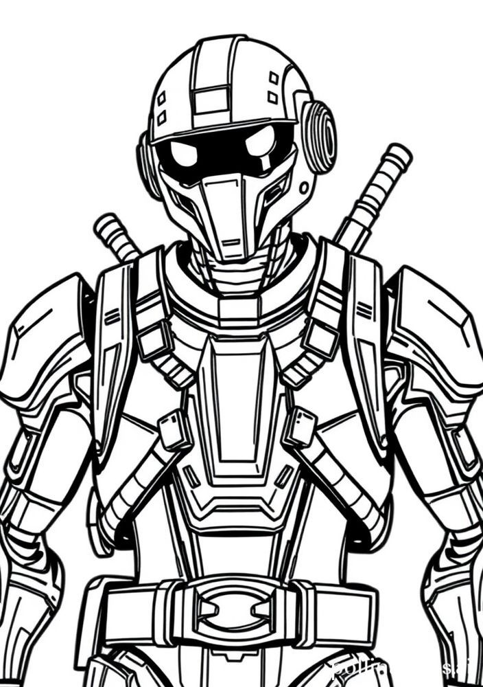 Desenho do Robô Mecânico do Fortnite para colorir