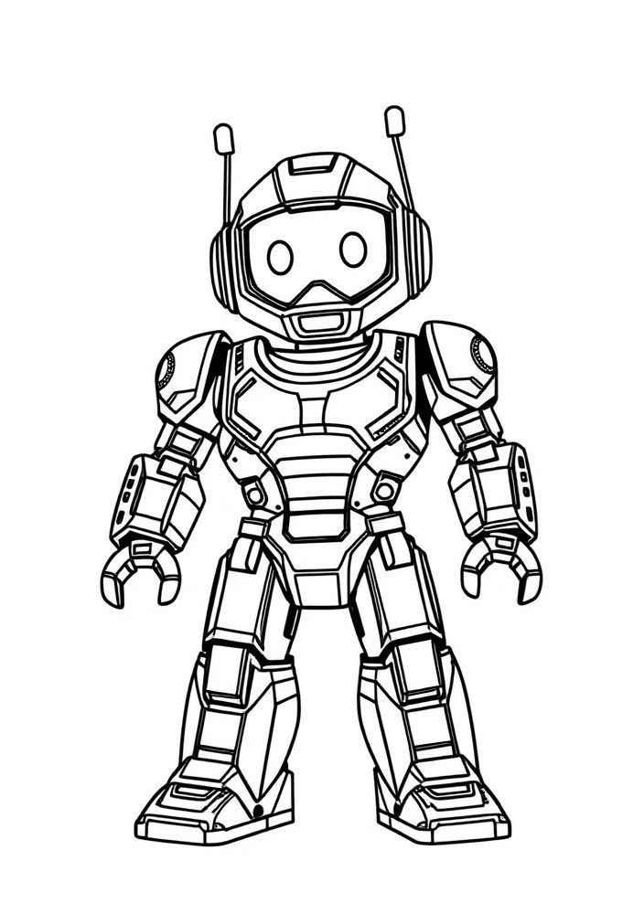 Desenho do Robô Roblox para colorir