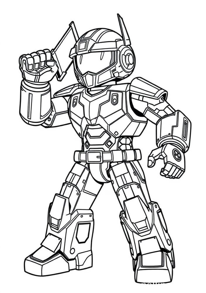 Desenho do Robô de combate do Roblox para colorir