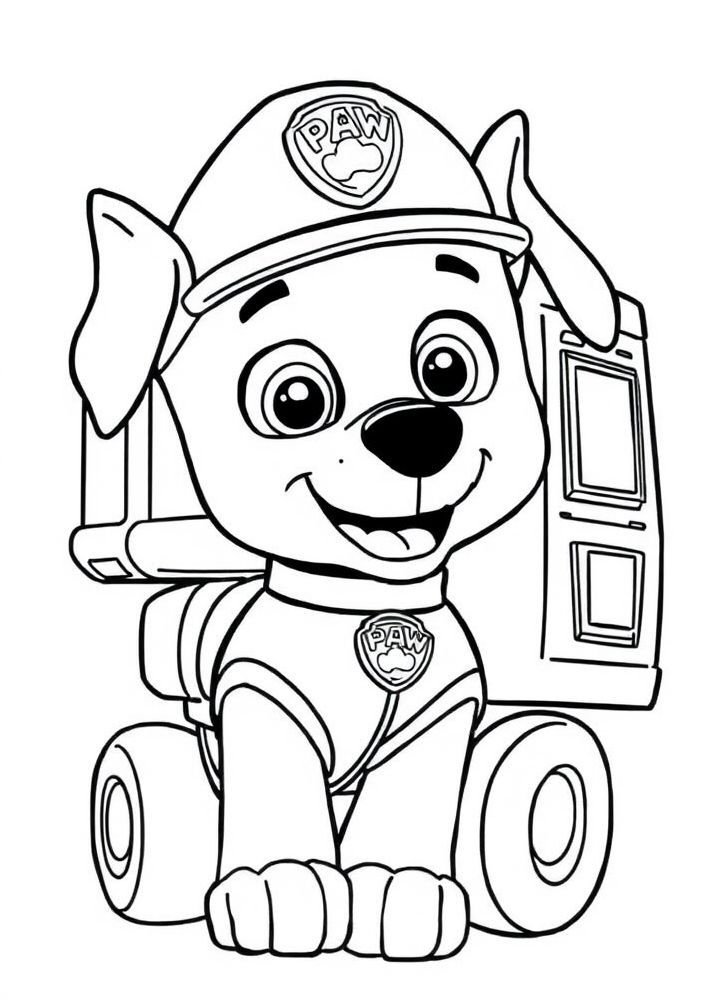 Desenho do Rocky reciclado para colorir