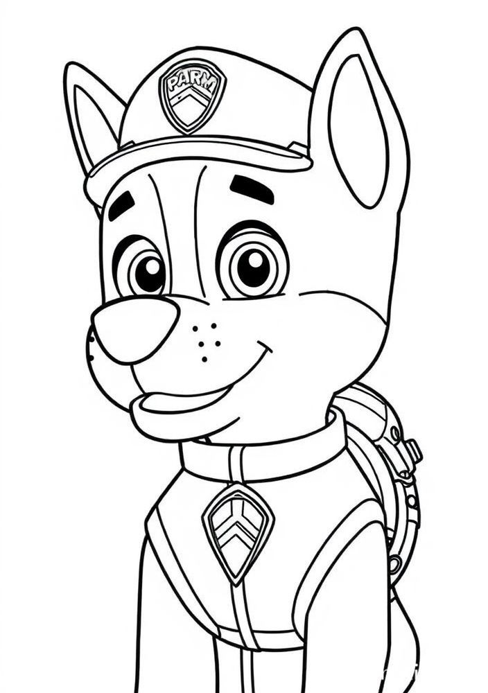 Desenho do Ryder, o líder da Patrulha Canina para colorir