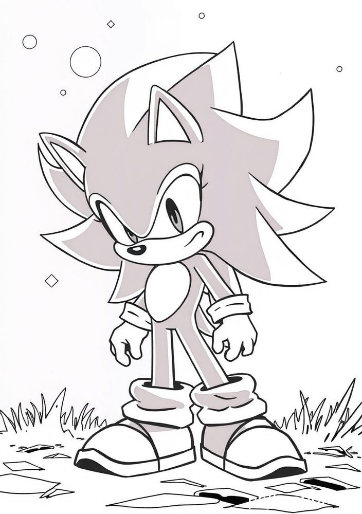 Desenho do Shadow observando a noite para colorir