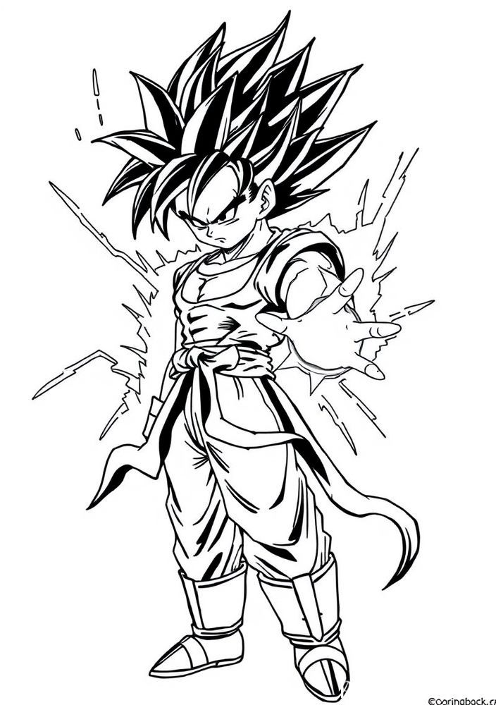 Desenho do Vegeta em Super Saiyajin para colorir