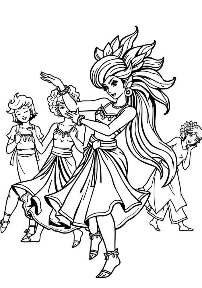 Desenho do Vegeta em uma competição de dança para colorir