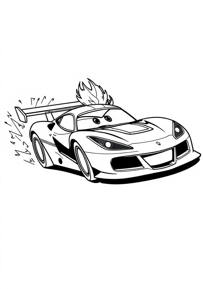 Desenho do carro de corrida de Jackson Storm