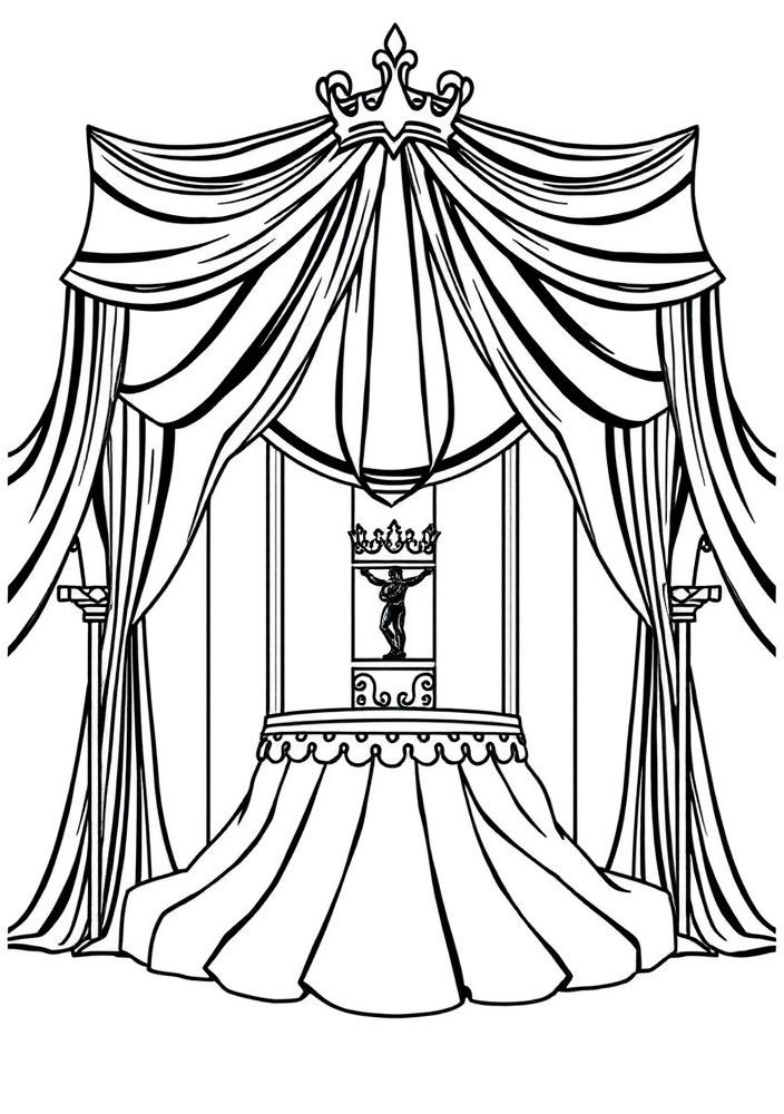 Desenho do convite para o baile do príncipe para colorir