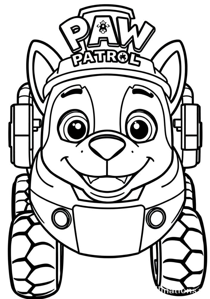 Desenho do veículo da Patrulha Canina para colorir